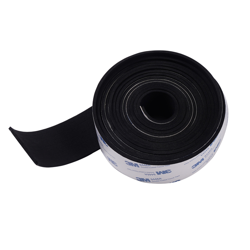 Bopu Supplies SEALED OPEN-CELL EPDM FOAM 3MM Sort stødabsorberende skum kan skæres i strimler af skum